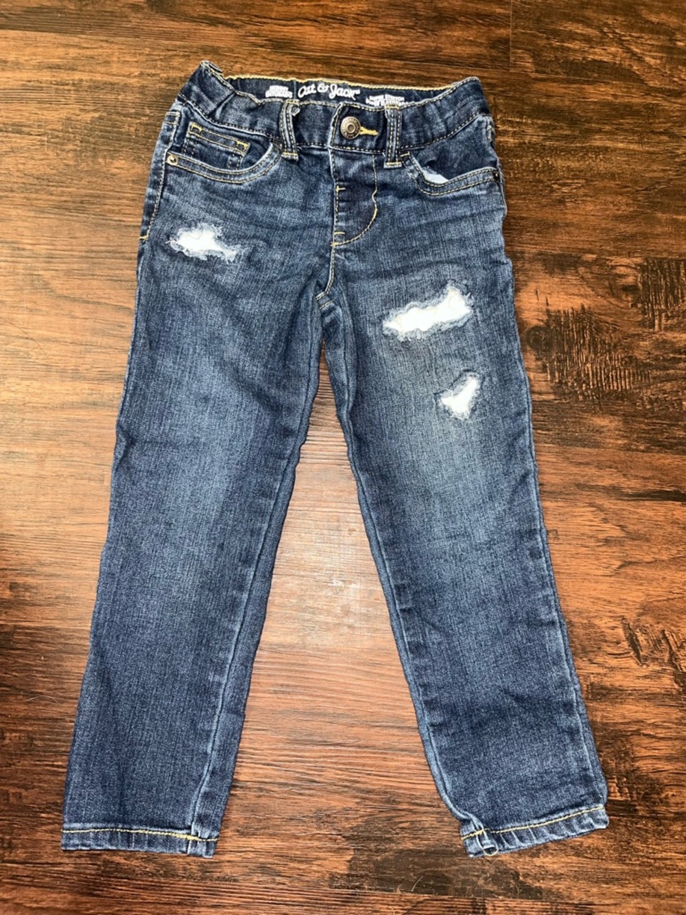 Cat & Jack 4T Skinny ripped jeans super stretch